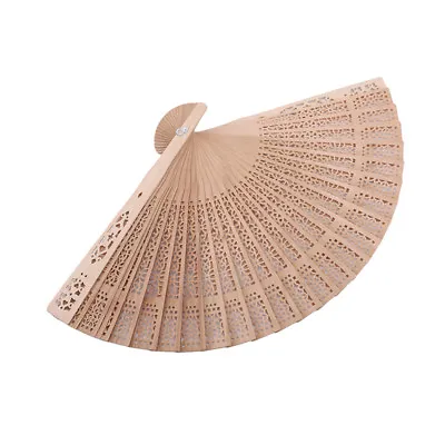 £3.48 • Buy Vintage Oriental Chinese Traditional Wooden Folding Hand Fan Wedding Fan Gift YU