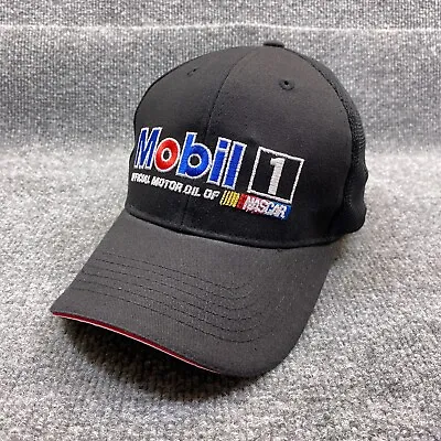 Mobil 1 Racing Hat Cap Strap Back Adjustable Mens Black • $19.97