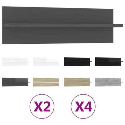 2/4x Wall Shelves Chipboard Home Floating Hanging Shelf Multi Colours VidaXL • £12.99