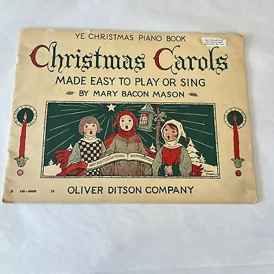 Vintage Child Christmas Carols /piano Mary Bacon Mason • $20
