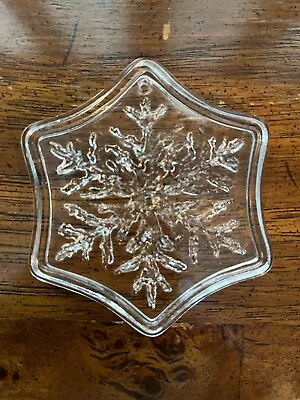 Fostoria Pressed Glass Snowflake Ornament VINTAGE • $7.99