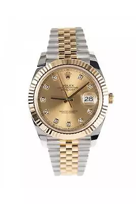 Rolex Datejust 41 126333 Champagne Diamond Dial Steel & Gold Watch 2023 Full Set • £12950