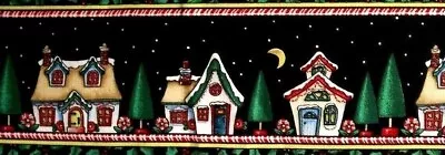 Mary Engelbreit Christmas Houses Cotton Fabric Border Strips 3 3/4  W X 17 1/2  • $4