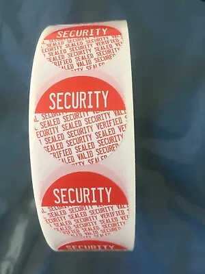 Security Labels 30mm Circle Destructible Tamper Evident X 1000 Stickers Serials • £27