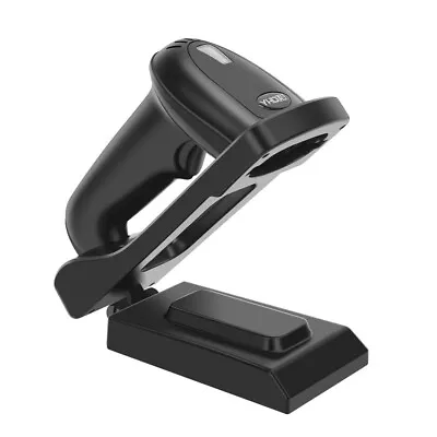 YHDAA YHD-5800DB 2D Wireless Bluetooth Barcode / QR Code Scanner + Stand (Black) • $65