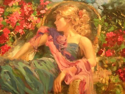 VladimirVolegov Sun-DrenchedGarden 24 X32 CanvasSigned/#GALLERYLIQUIDATION$400! • $400