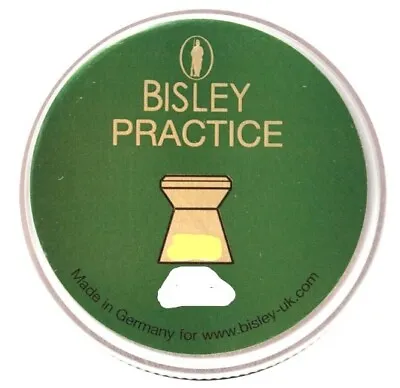 BISLEY Practice Flat Head .22 Pellets Air Rifle 250 Tin 5.5mm Caliber New • £8.50