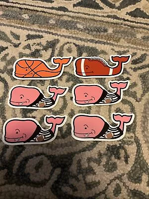 Vineyard Vines Sports Whale Football Basketball Whale Sticker LOT Of 6 NEW • $12.99