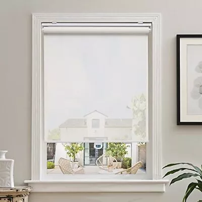 Cordless Roller Shades For Windows Light Filtering Shades With 5% Openness Solar • $41.30