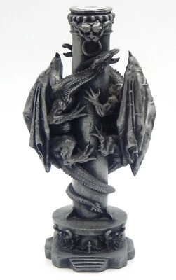 $38 • Buy Vintage 1988 Dragon Pewter WUI Summit Collection 9.5  Candlestick