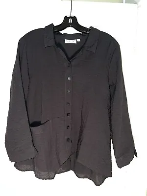 Habitat Black Lightweight Black Button Jacket Size M. C308 • $28.80