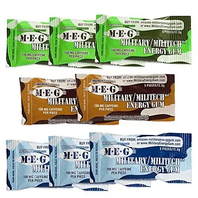 - Military Energy Gum | 100mg Of Caffeine Per Piece + Increase Energy + Boost... • $21.27