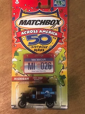 Matchbox Across America 50th Birthday Series MICHIGAN NEW 2001 • $4.25