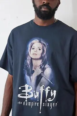 Retro Buffy The Vampire Slayer T-Shirt Gift Tee Horror Movie 90s NH8674 • $16.14