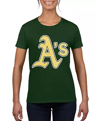 Oakland Athletics  A's Women's Glitter T-Shirt Size: Medium • $16.97