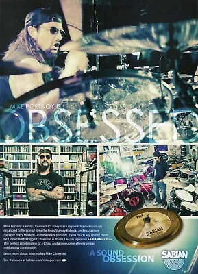 2013 Print Ad Of Sabian HH Max Stax China Drum Cymbal W Mike Portnoy Obsessed • $9.99