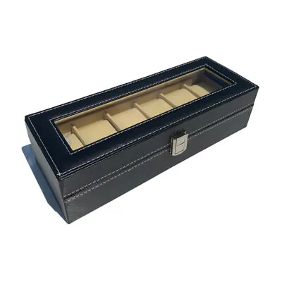 Watch Box Organizer Watch Case Watch Storage Box Case Travel Case 6 Slots • $17.95