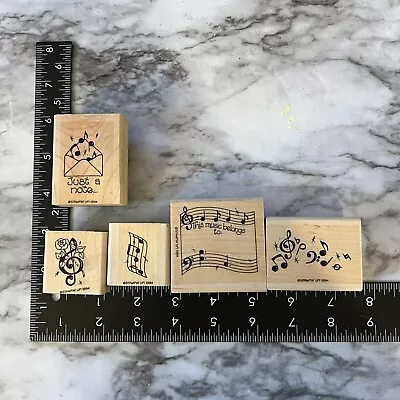 Rubber Stamps Lot 6-Stampin' Up! Music Notes Treble Clef Envelope  1994 • $7