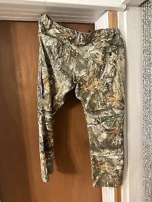 Men's REALTREE EDGE 5 Pocket Comfort Flex Camo Hunting Pants XL  40-42 • $15.88