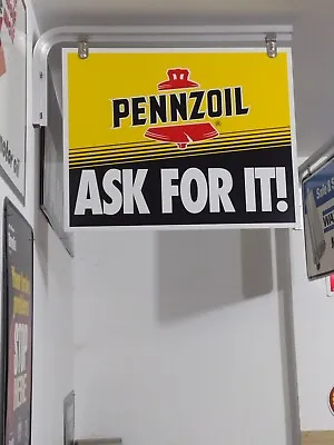 Pennzoil  Ask For It  Pole Sign. Nos / Vintage / Original • $235