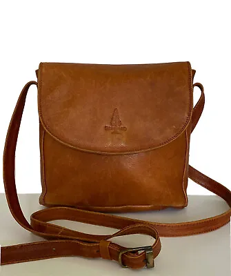 £16 • Buy Vintage TULA By RADLEY Real Leather Tan Distressed Crossbody Shoulder Bag 