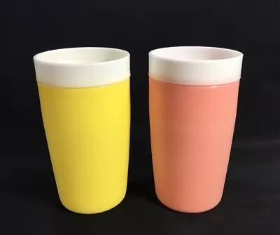 2 Vintage Bolero Therm-O-Ware Pink & Yellow Tumbler Cups • $10