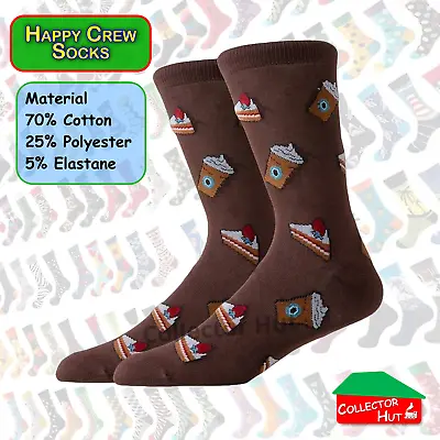 Happy Crew Socks Novelty Patterned Breathable Anti-Odor Unisex CUSTOM Gift Set • £3.69