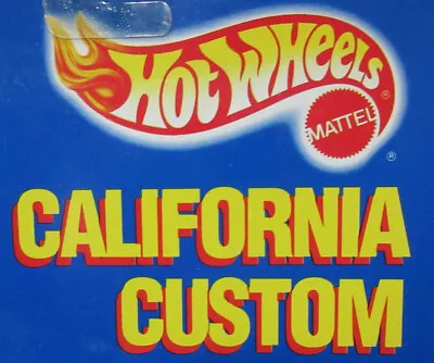 Hot Wheels California Custom 1990-1991  Many To Choose From. **UPDATED 3/5/24** • $17.95
