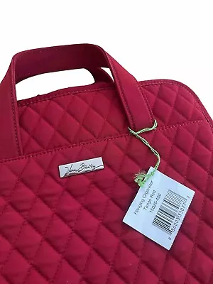 NWT NEW Vera Bradley Quilted Hanging Organizer In Tango Red Flowers Print Inside • $19.95