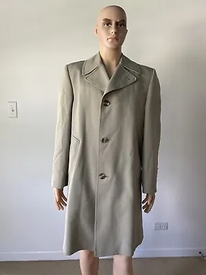 Vintage 1960s Gleneagles Classic Beige Trench Coat Removable Wool Liner Men’s 38 • $25