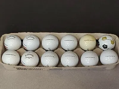 9 Callaway Chrome Soft & 3 Callaway Hex Tour Soft White Golf Balls AAA & AAAA  • $13.99