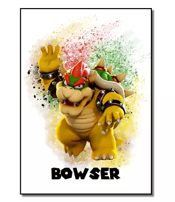 £6.95 • Buy Super Mario Nintendo Poster Print Bedroom Wall Art King Koopa Bowser