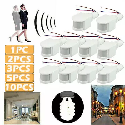 Lot 1-10x LED Security PIR Infrared Motion Sensor Detector Switch Light Outdoor • $6.65