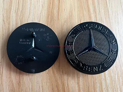 For Mercedes Benz Clk Cls E Ml Gl Front Hood Badge Black Emblem A0008171701 • $25.99