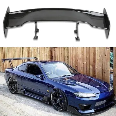 Glossy 47''Rear Trunk Spoiler Wing Lip GT Style Adjustable For Nissan Silvia S15 • $149.25