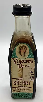 VTG Large VIRGINIA DARE EXTRACTS Spice BOTTLE Genuine SHERRY Sauce EMBOSSED • $15.99