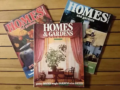 3 Homes And Gardens Magazines 1984 - 1985 • £6.99