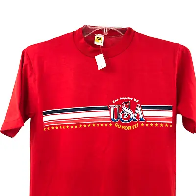 VTG NWT Velva Sheen USA 1984 Los Angeles Olympics Single Stitch T Shirt Medium • $135