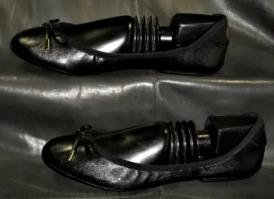 MICHAEL Michael Kors Women's Black Glove Leather Flat Ballet Pump Shoes Size 6M • $39.99