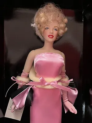 RARE Franklin Mint Marilyn Monroe “Gentlemen Prefer Blondes” Pink Dress Doll NIB • $189