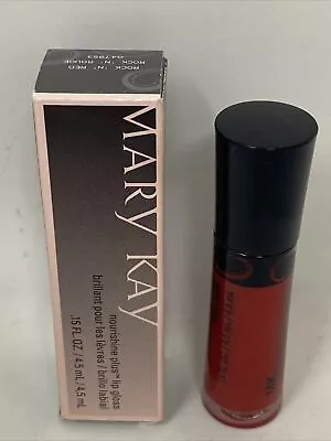 New In Box Mary Kay Nourishine Plus Lip Gloss Rock N Red #047953 Full Size  • $10