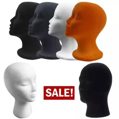 $4.75 • Buy Unisex Foam Mannequin Head Model Hat Glasses Wig Manikin Cap Display Stands Tool