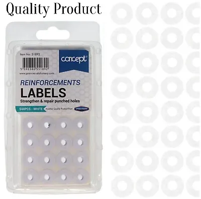 Reinforcement Labels Repair Punched Holes 544 Pieces Office School File Binders • £3.14