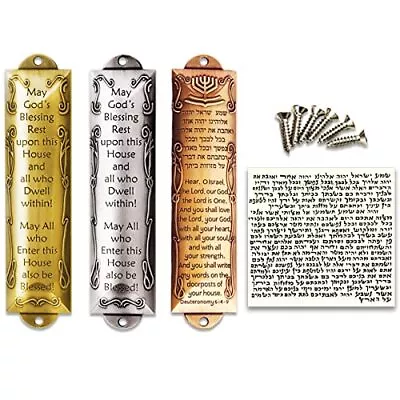 Set Of 3 Mezuzah - Mezuzah With Scroll For Door Jewish Mitzvah Door Mezuzah C... • $28.96