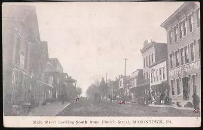 MASONTOWN PA Main Street Hotel Before '09 Fire Antique • $45