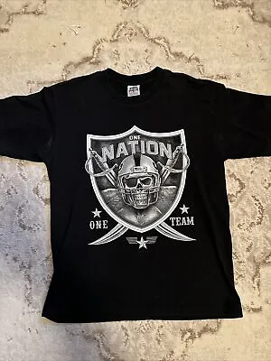Vintage Las Vegas Raiders Shirt Mens XL Black Super Heavy Oakland One Nation Oak • $19.99