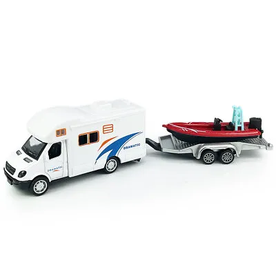 Motorhome Camper Trailer Towing Model Car Toys Diecast Toy Cars Kids Boys Gift  • $12.84