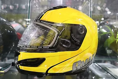 Gmax GM44 Snowmobile Helmet Modular Opening Full Face YELLOW • $124.99