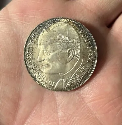 Joannes Pavlvs II Pont. Max Pope John Paul II Silver Coin   • $19