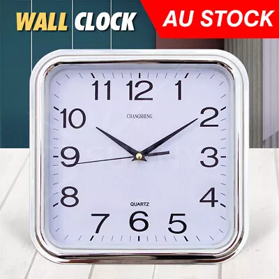 $13.56 • Buy Square Wall Clock Quartz Silent Non Ticking Battery Operated 12 Inch Home Decor